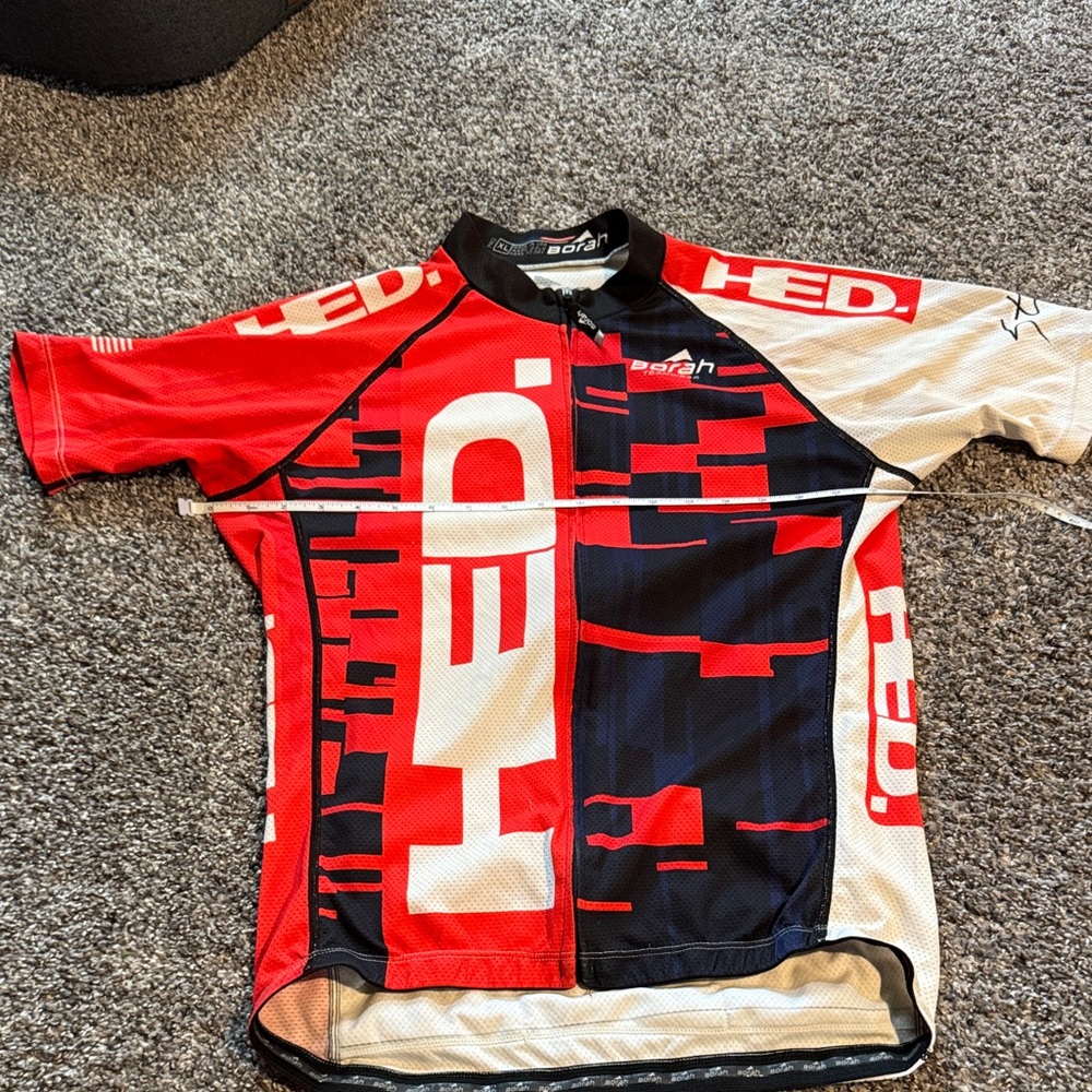 Red and Black Men's Mt. Borah Pro Fit HED Cycling Jersey